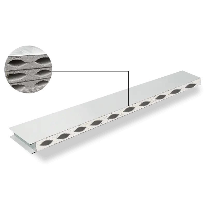 Mechanism hollow glass magnesium sandwich panel
